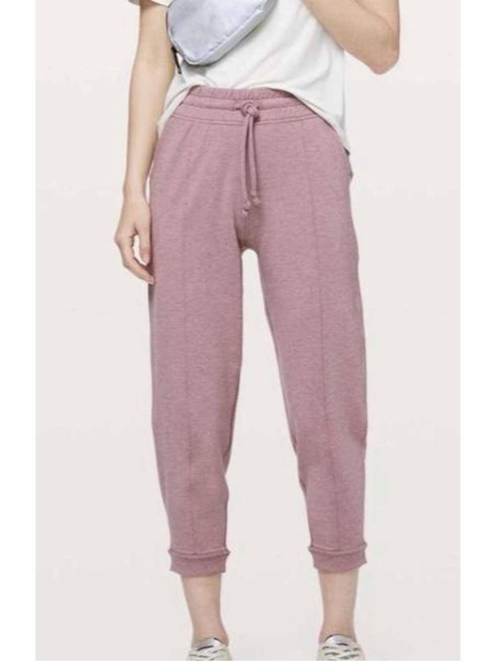 Lululemon Scuba HR Jogger Light Cotton Fleece Size 6 Heathered Pink Sporty Gym